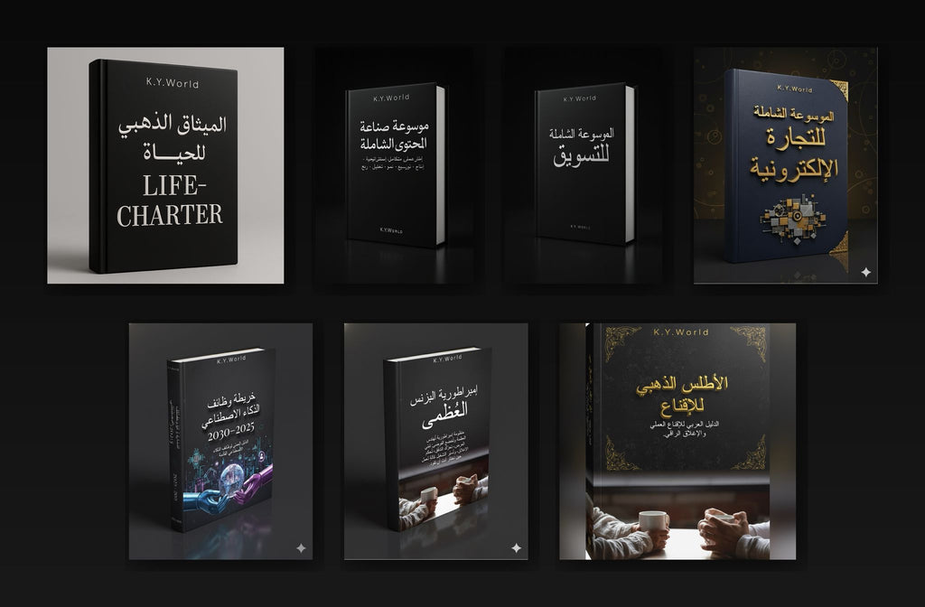 مكتبة K.Y.World الكاملة: ثمانية كتب تغيّر طريقة لعبك في الحياة والفلوس
